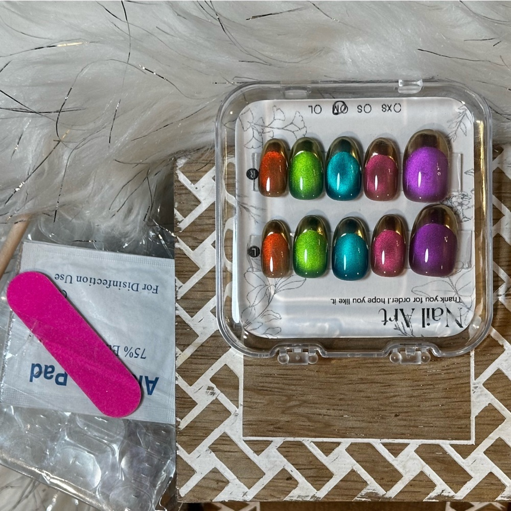 Brand New Gel Custom Made Press On Nails with Kit (NIP) - Picture 3 of 7